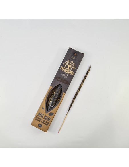 Encens Musc Blanc de chez Herbio, naturel, contrôlé par ECOCERT