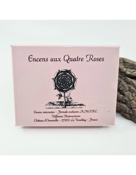 Boite d'encens rosicrucien aux 4 roses