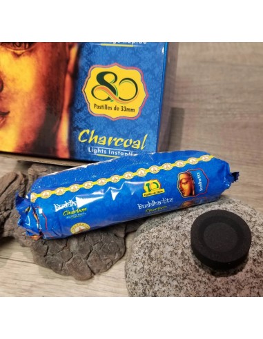 Etui de 10 pastilles de charbon auto-allumant pour bruler encens résine