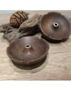 Porte encens rond en bois, forme Lotus dans le style... 2