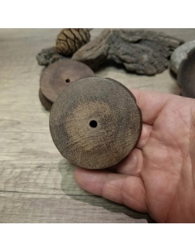 Porte encens rond en bois, forme Lotus dans le...