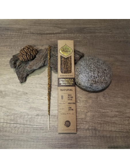 Encens Sagrada Madre à la Citronnelle, Zeste d'orange et Palo, Encens Argentin